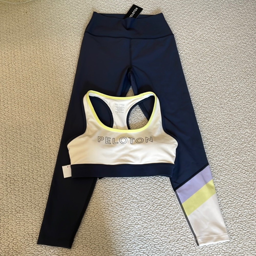 PELOTON Cadent colorblock set LEGGINGS/ Racerback bra